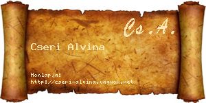 Cseri Alvina névjegykártya